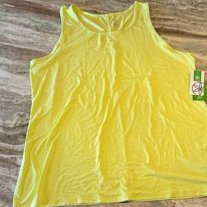 GAIAM Neon Yellow Yoga Slim Fit Tank